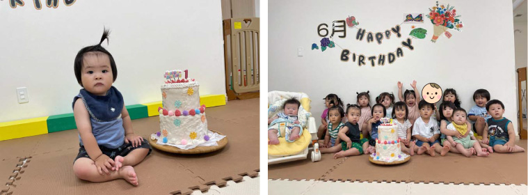 2025年6月お誕生会・水遊び・青空給食★6